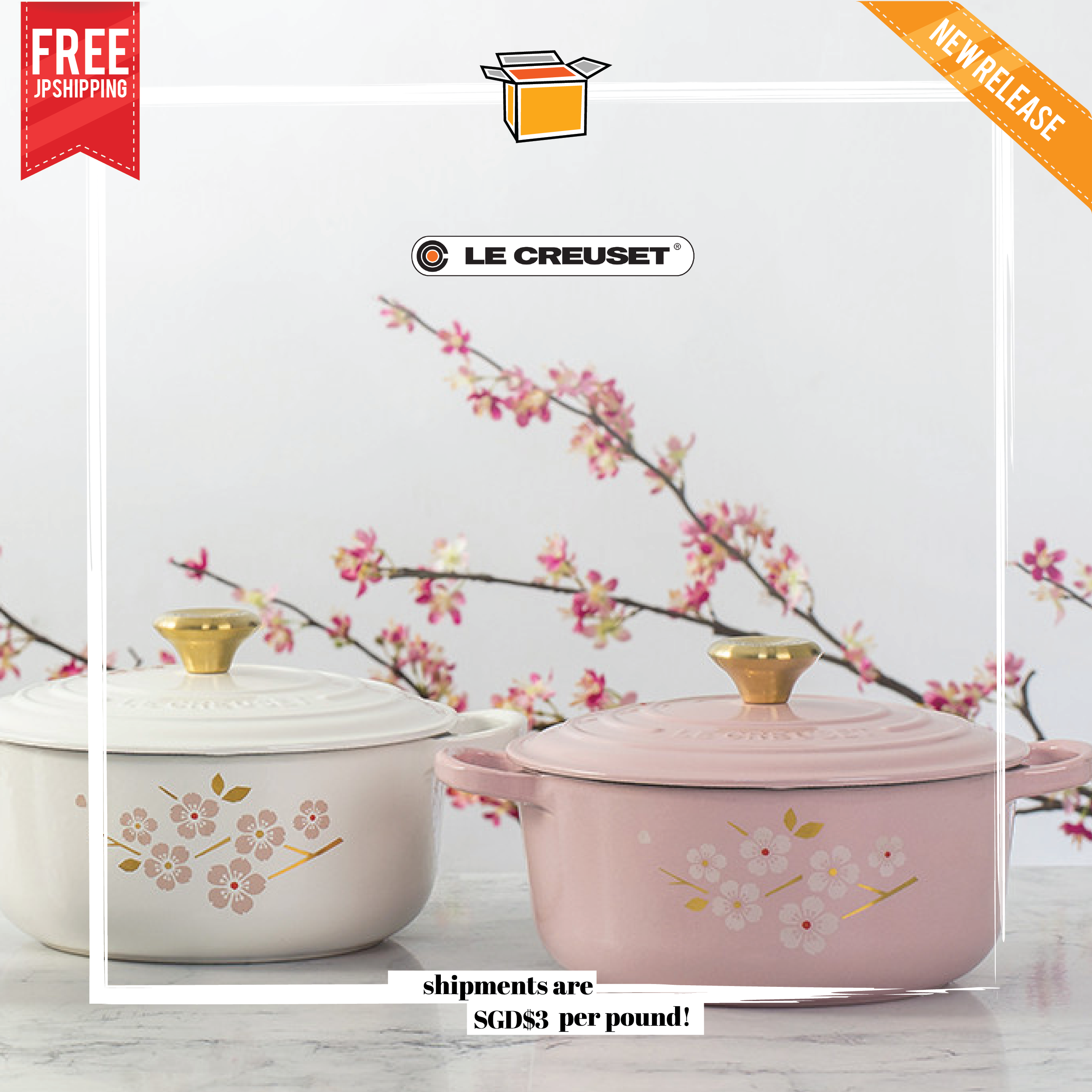 Le Creuset Sakura | Buyandship | Shop Worldwide and Malaysia