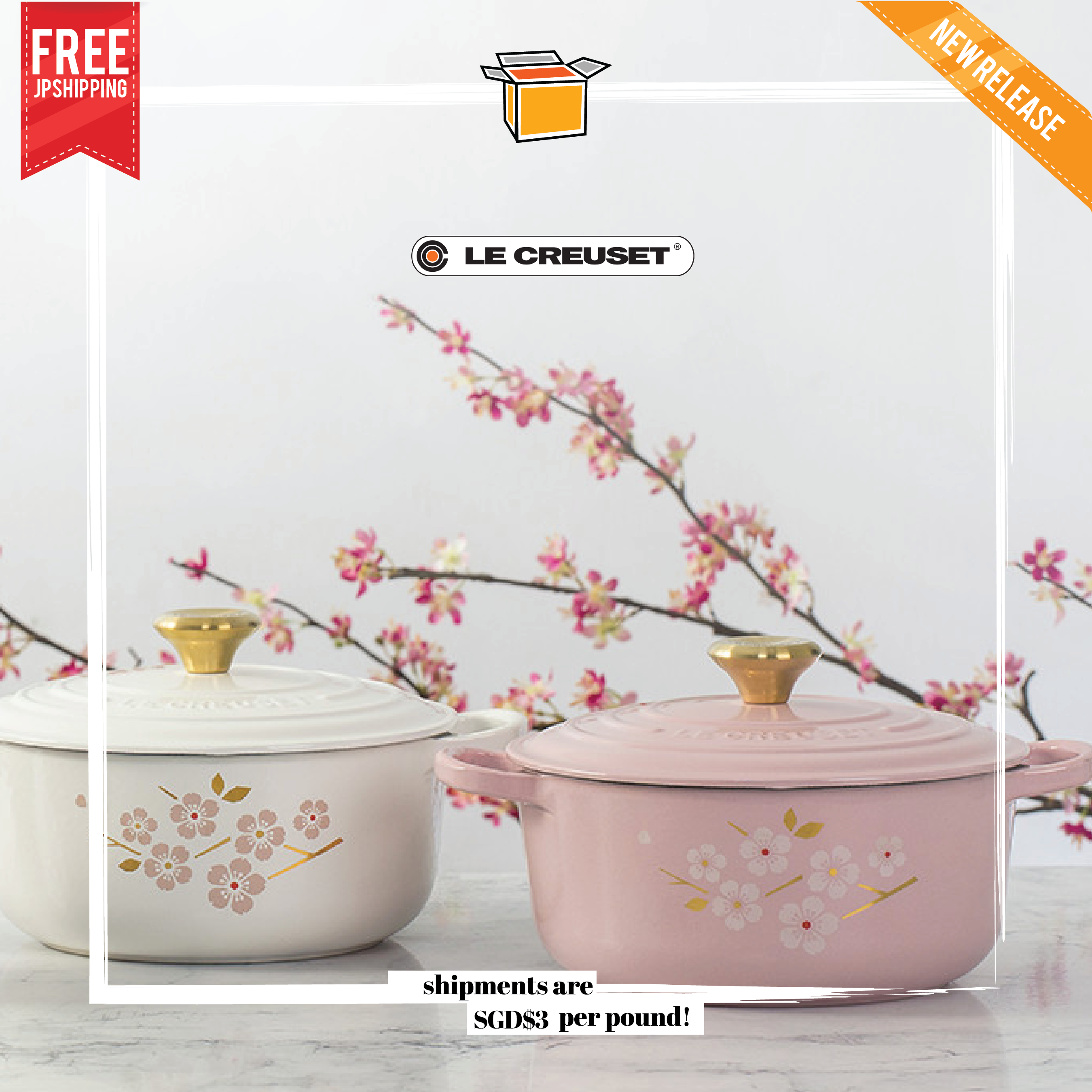 Le Creuset Sakura Casserole｜Buy&Ship Malaysia