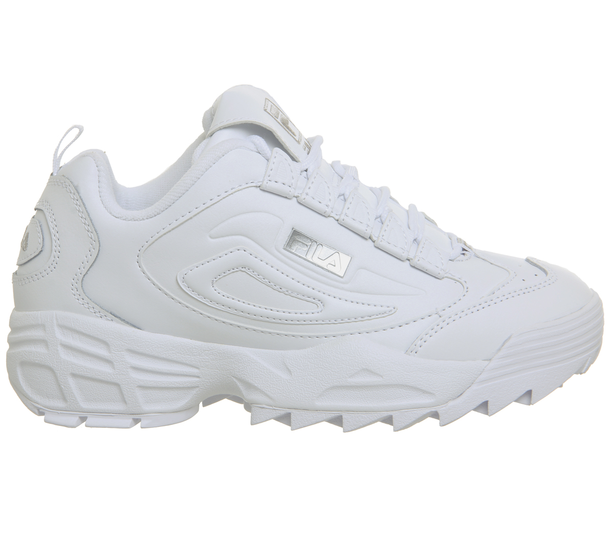 fila disruptor 3 trainers white