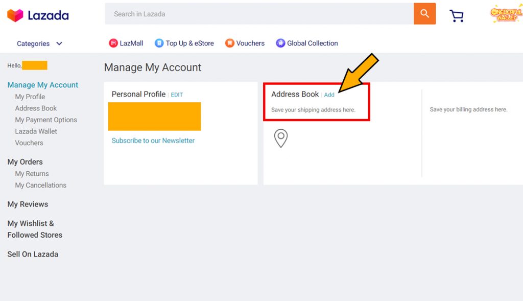 Lazada TH Shopping Tutorial 6: set delivery address