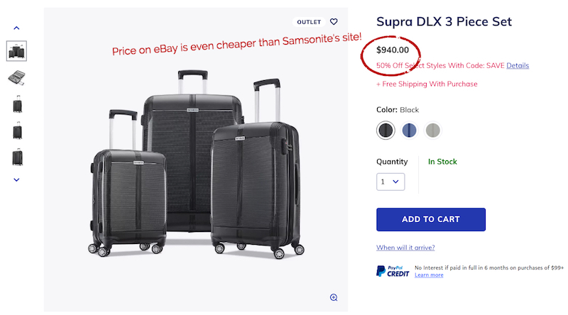 samsonite ebay