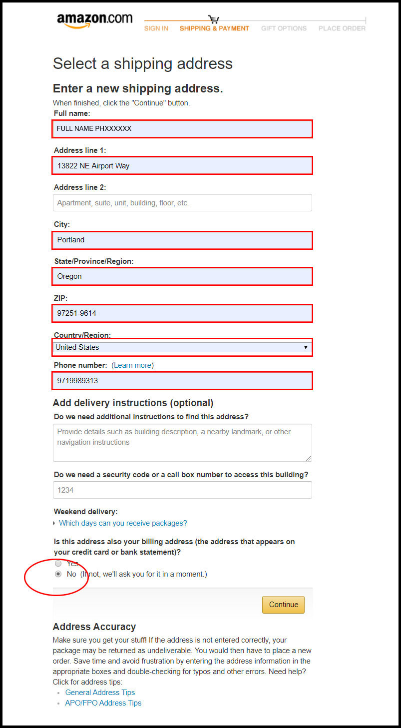 Step 5 : Add your Buyandship address and ID details
