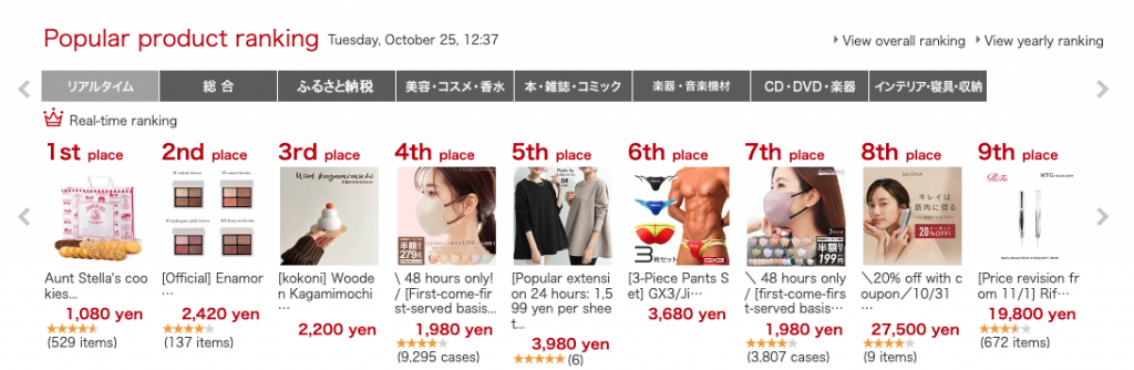 Rakuten Marketplace Interface Guide 2