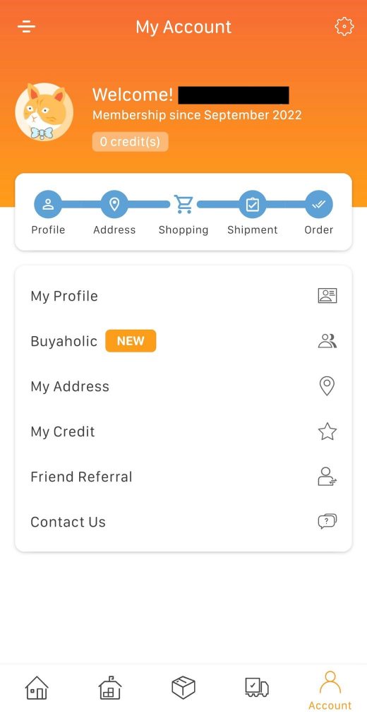 steps to start using Buyaholic