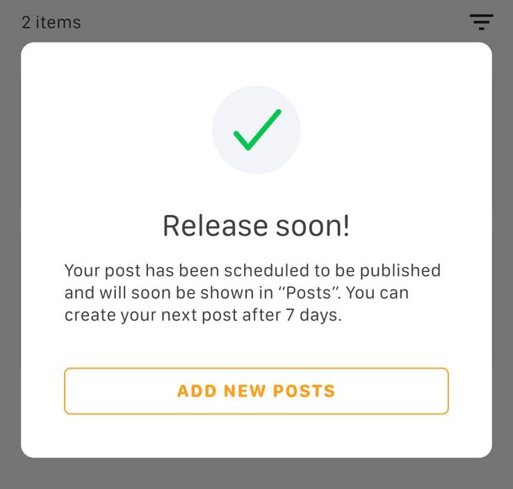 Post will be approved soon