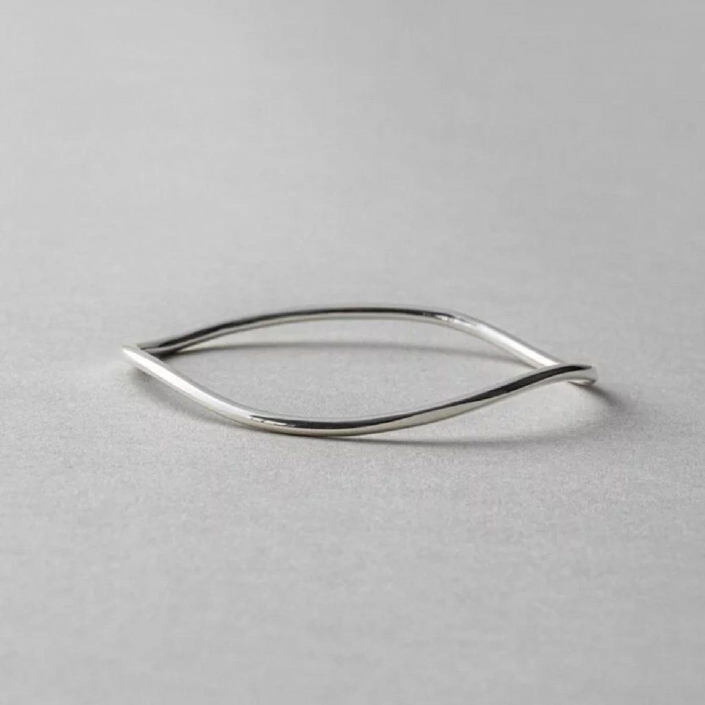 ete人氣款式-再生銀曲線手環
