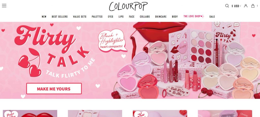 Colourpop US Shopping Tutorial 3: visit website and browse by categories or search for items