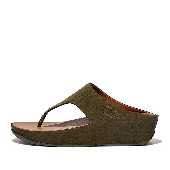 Fitflop SHUV Suede Toe-Post Sandals S$80