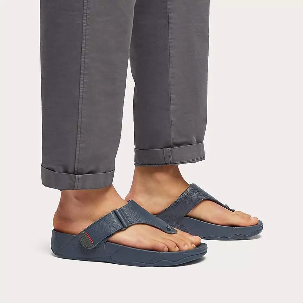 Fitflop Men's Trakk-II Leather Toe-Post Sandals