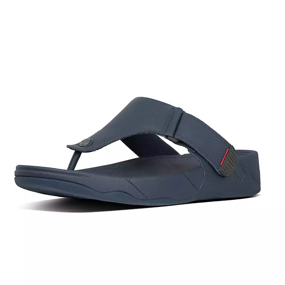 Fitflop Men's Trakk-II Leather Toe-Post Sandals