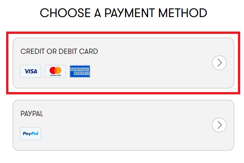 Fitflop UK Shopping Tutorial 9: choose payment method of either paypal or credit cards