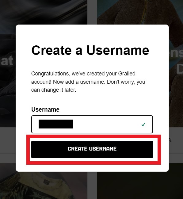 Grailed Shopping Tutorial 4 : Create a username