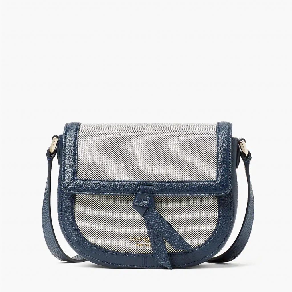 Kate Spade Knott Canvas Medium Saddle Bag