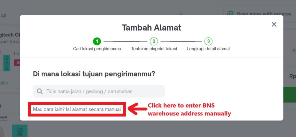 Tokopedia Shopping Tutorial 9 : add a shipping address