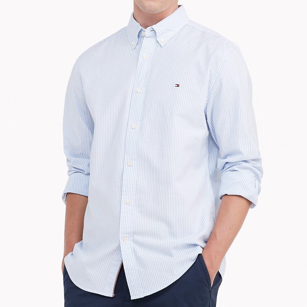 Tommy Hilfiger Custom-fit Essential Stretch Stripe Oxford Shirt