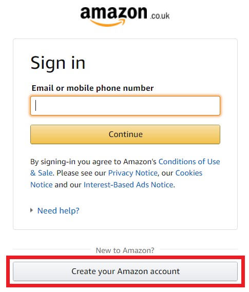 Amazon UK Shopping Tutorial 1: sign in or sign up