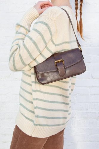 Brandy Melville Brown Buckle Shoulder Bag