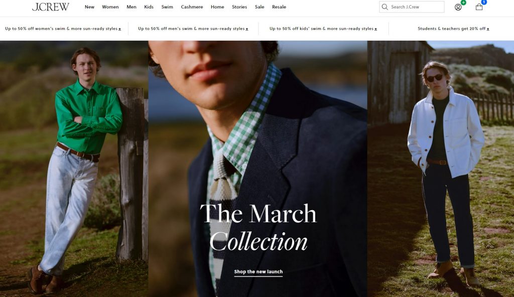 J.Crew US Shopping Tutorial 3: visit website and browse