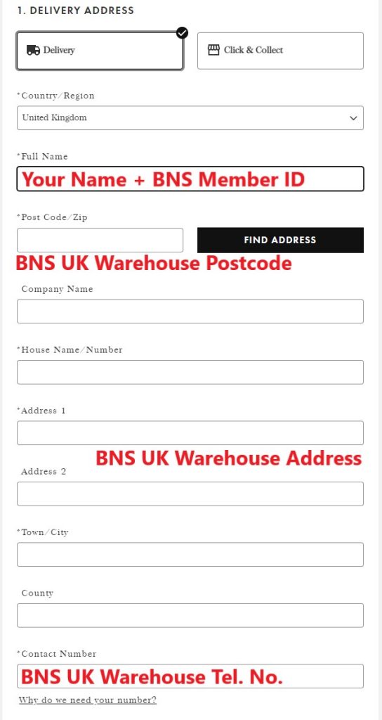 Mybag Shopping Tutorial 6: enter shipping details with BNS UK warehouse address