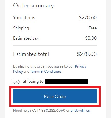 Nordstrom US Shopping Tutorial 11: place order