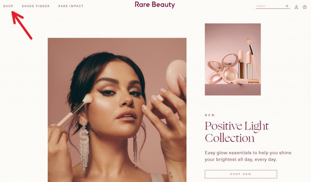 Rare Beauty US Shopping Tutorial 3: browse website