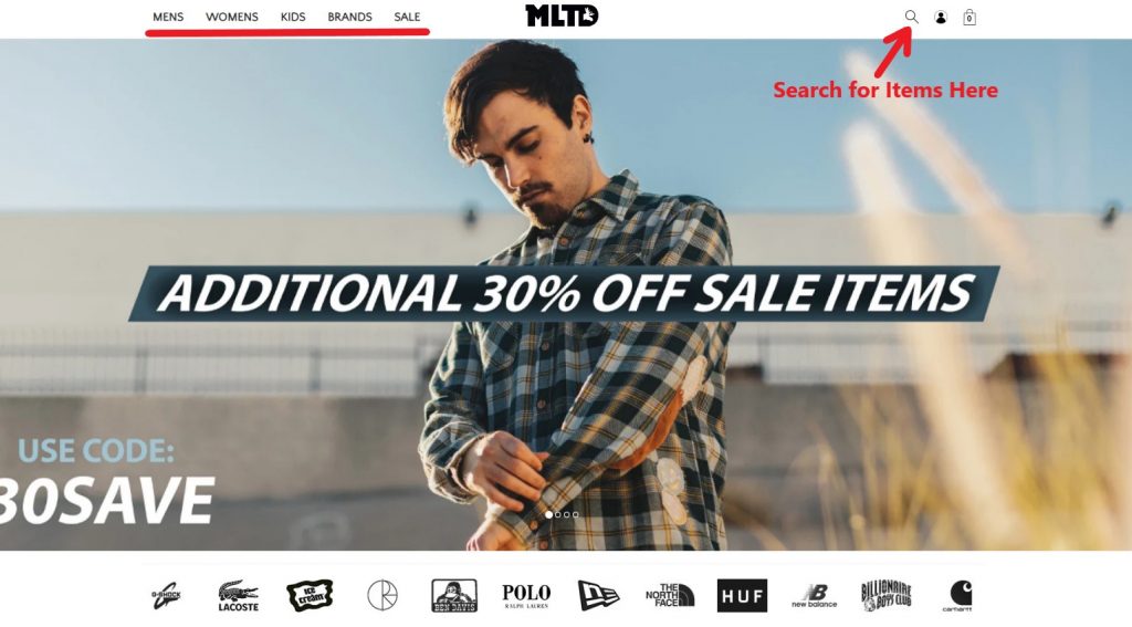 MLTD US Shopping Tutorial 3: visit website and start browsing