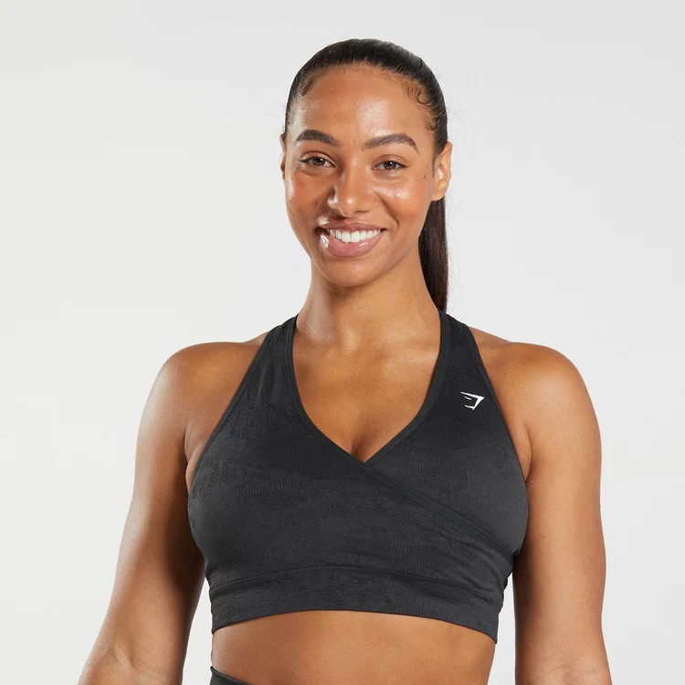 Gymshark top picks-Adapt Camo Seamless Sports Bra