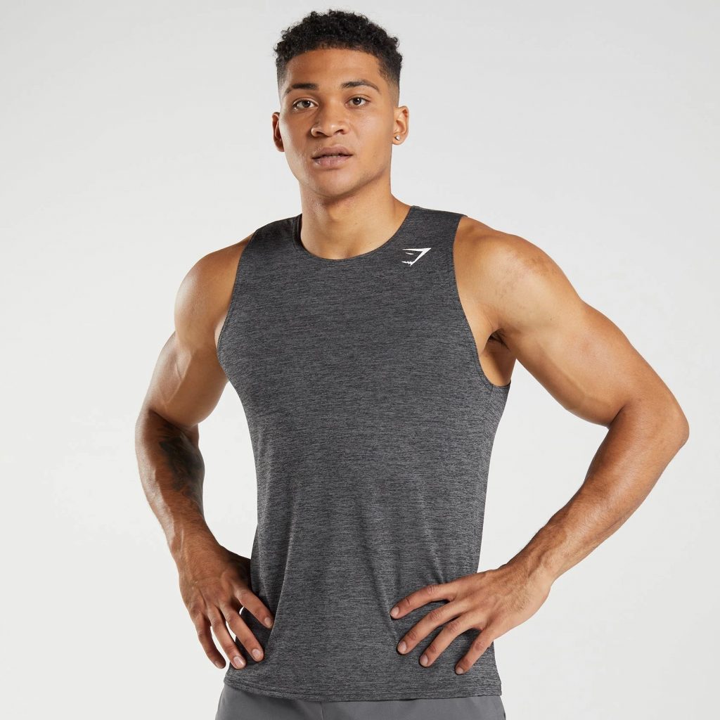 Gymshark top picks-Men's Arrival Slim Marl Tank 