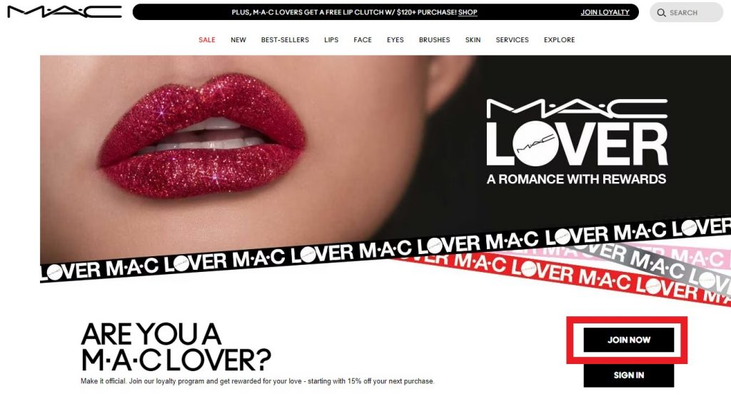 MAC US Shopping Tutorial 4: join now as a loyalty member