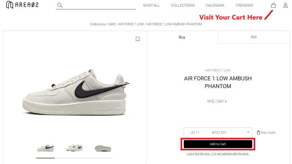 AREA 02 Shopping Tutorial 7: add items into cart