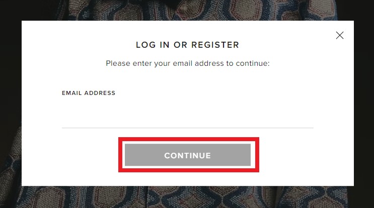 END Clothing US Shopping Tutorial 5: log in or create an account