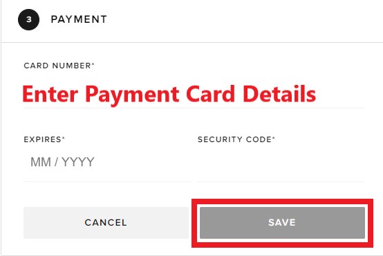 END Clothing US Shopping Tutorial 10: enter payment card details
