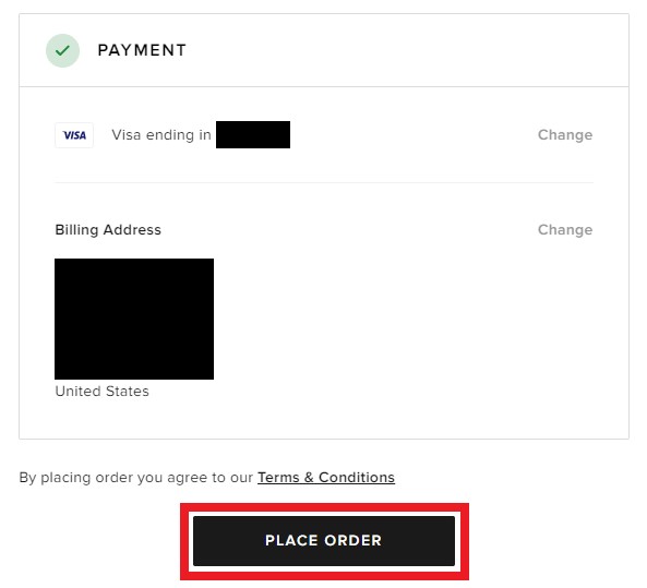 END Clothing US Shopping Tutorial 11: place order