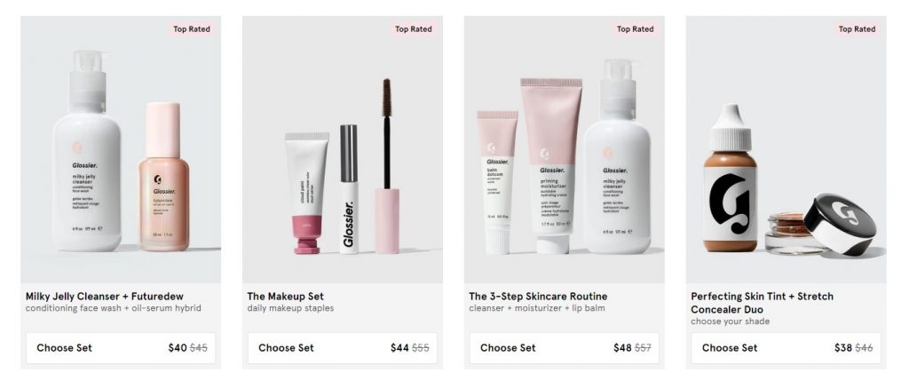 Glossier US bundle and sets