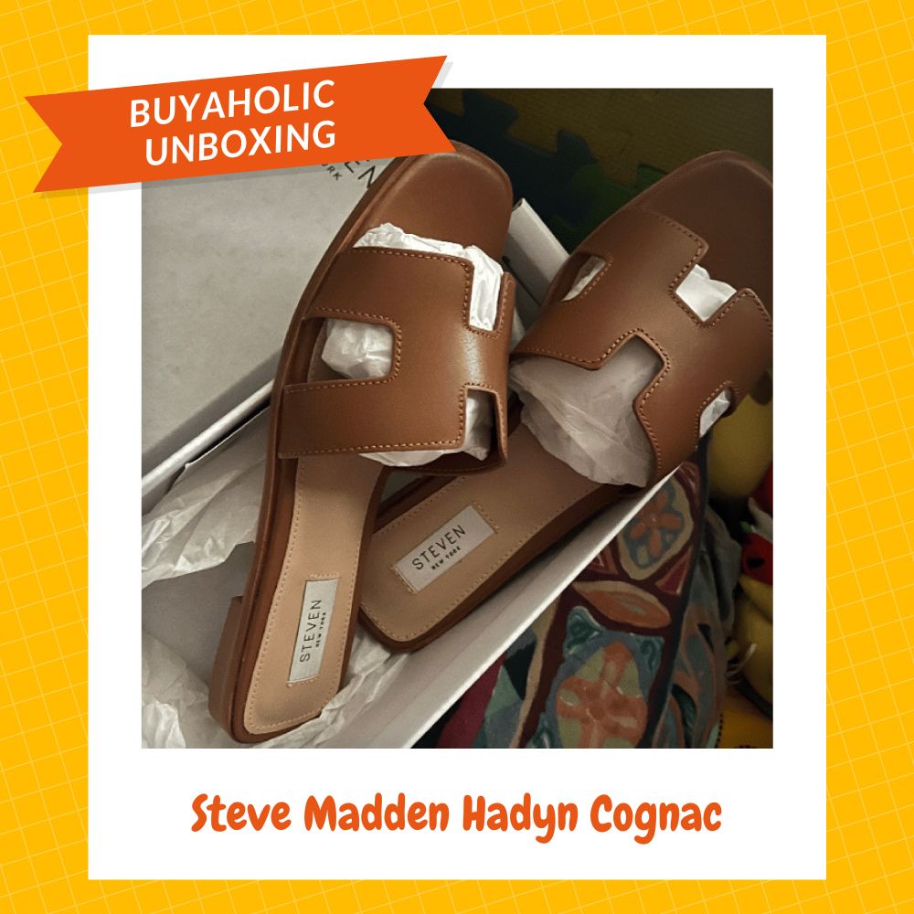 Buyaholic Unboxing : Steve Madden HADYN Cognac Leather Sandals