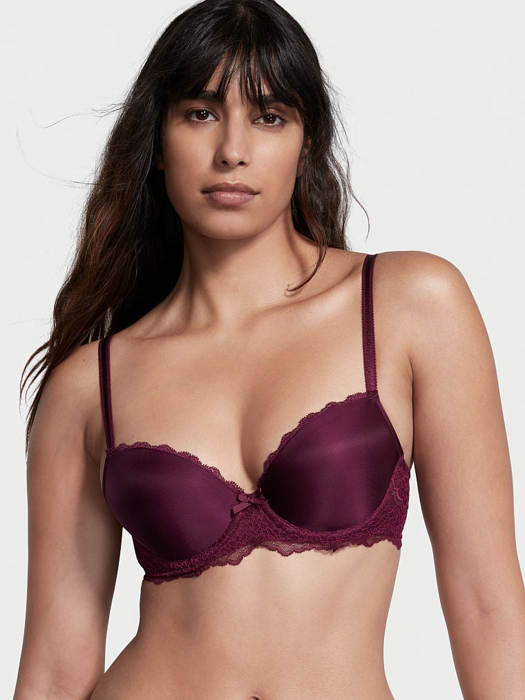 Victoria's Secret US deals-VS Dream Angels Lightly Lined Lace Demi Bra