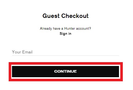Hunter CA Shopping Tutorial 6: guest checkout