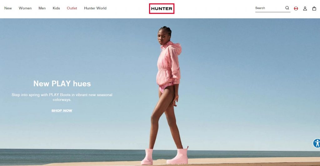 Hunter CA Shopping Tutorial 3: visit website and start browsing