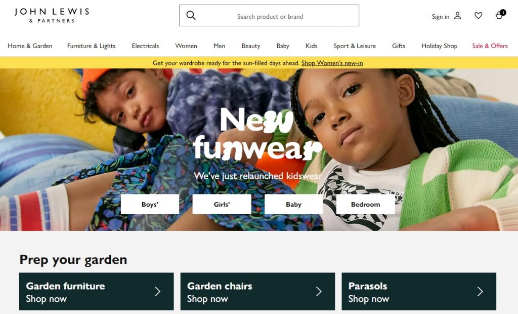 John Lewis UK Shopping Tutorial 3: visit website