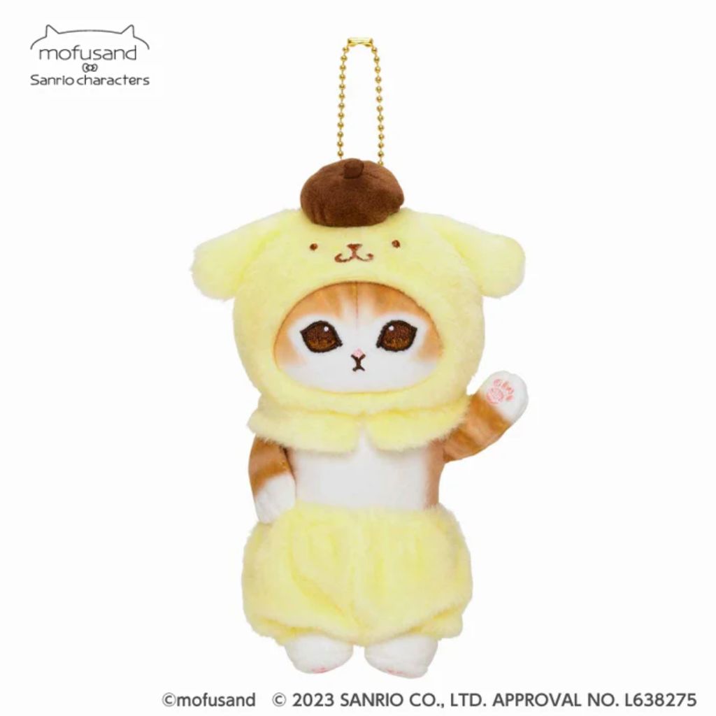 Mofusand x Sanrio Pompompurin Keyring Plush