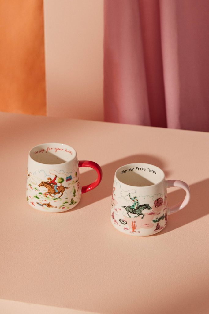 Cath Kidston Deals-Cowgirl Billie Mugs Set