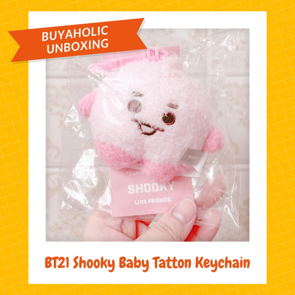 Buyaholic Unboxing : BT21 Shooky Baby Tatton Pink Mascot Keychain