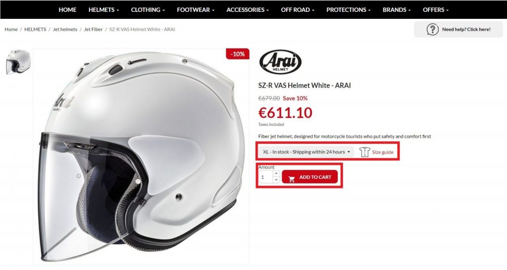 Motobeat IT Shopping Tutorial 4: add to cart