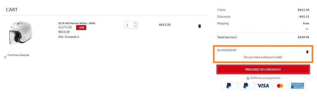 Motobeat IT Shopping Tutorial 5: apply discount code