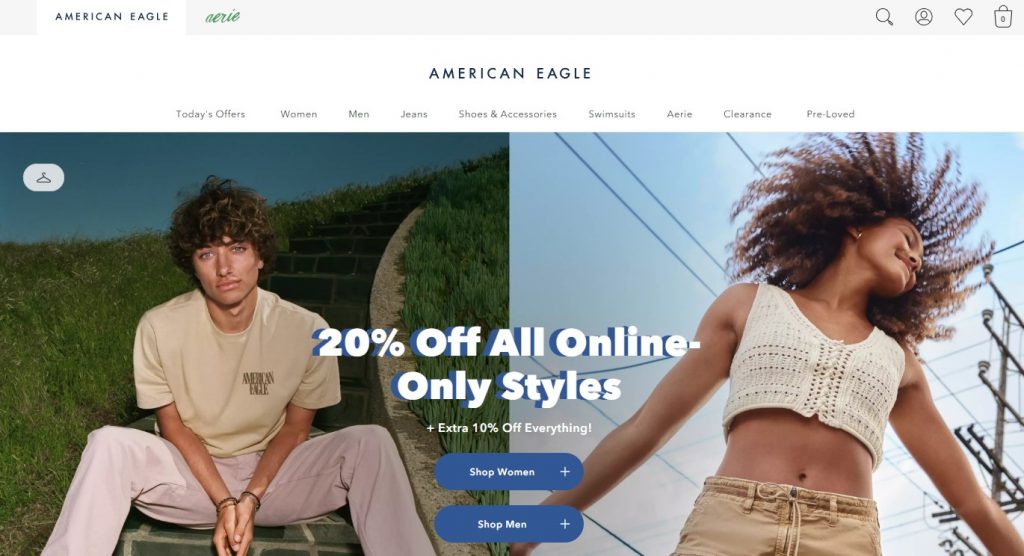 American Eagle US Shopping Tutorial 3: visit website