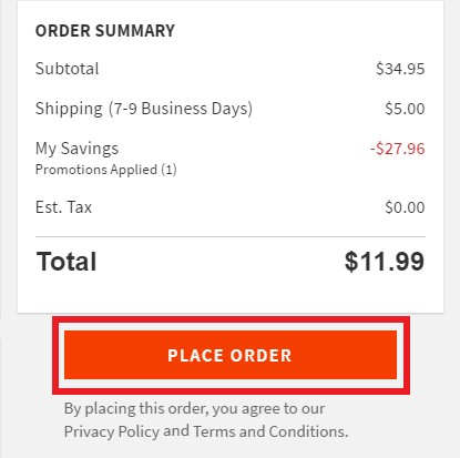 GAP US Shopping Tutorial 9: place order