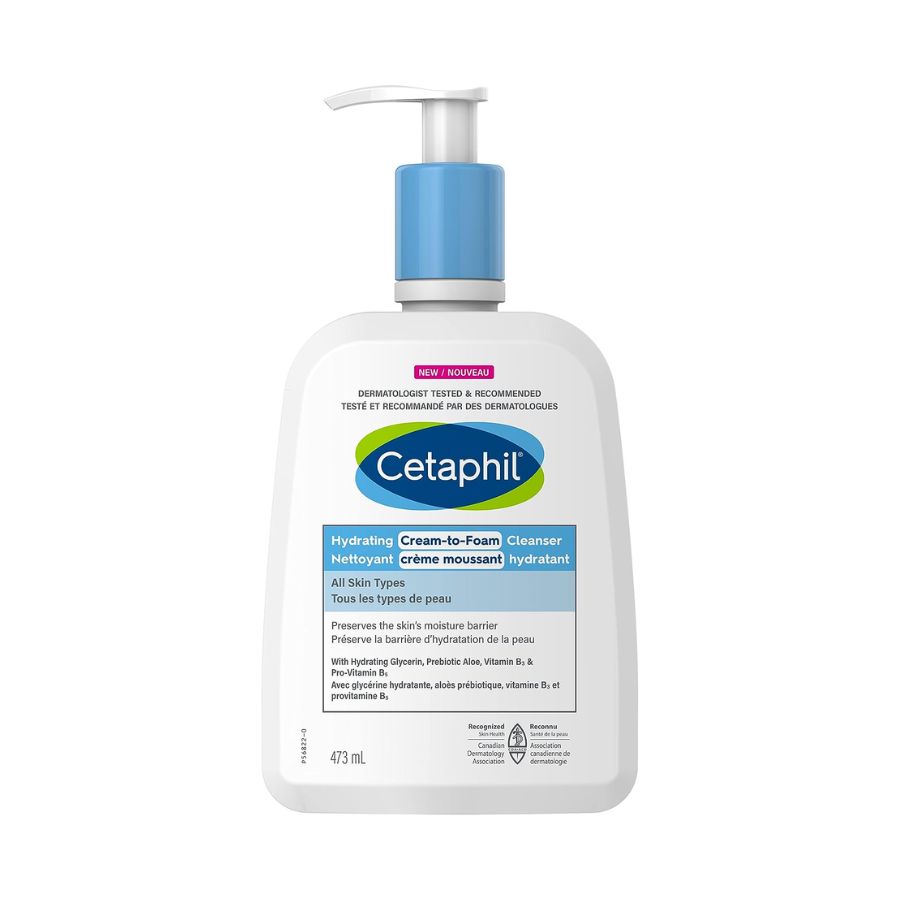 Cetaphil Hydrating Cream-to-Foam Cleanser 473ml