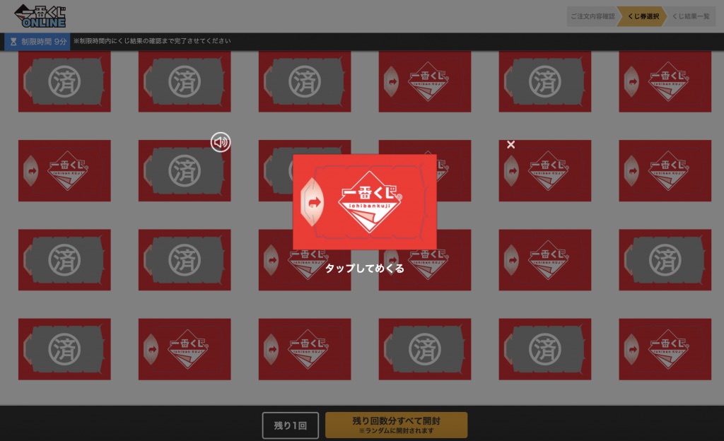 Participate in Ichibankuji Online Lottery Step 9