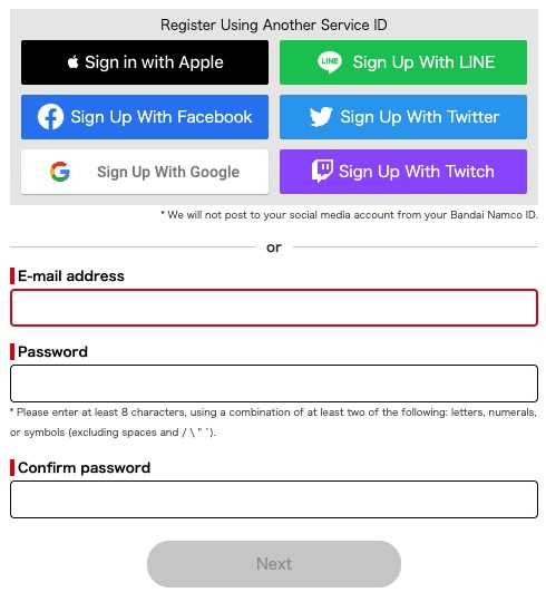 Register Ichibankuji Online Step 6