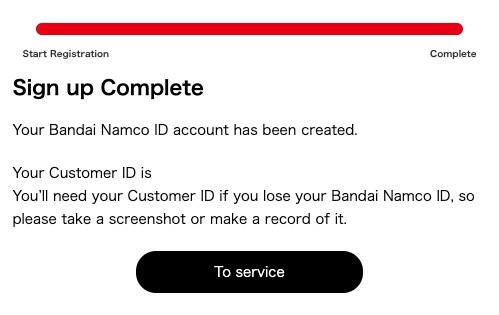 Register Ichibankuji Online Step 9